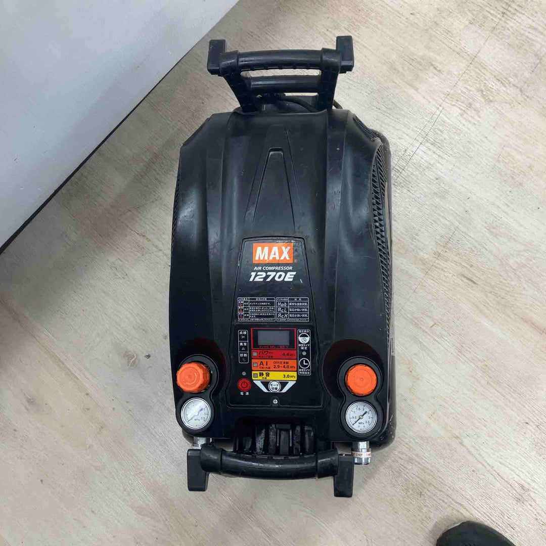 ★マックス(MAX) エアコンプレッサー AK-HH1270E_ブラック 動作確認済み  ※モード切替できない パワーモードのまま 高圧専用【川越店】