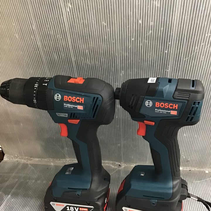 〇ボッシュ(BOSCH) コードレスインパクトドライバー(GDR18V-200H) + コードレス振動ドライバードリル(GSB18V-55) コンボキット GDR18V200GSBN 青【草加店】