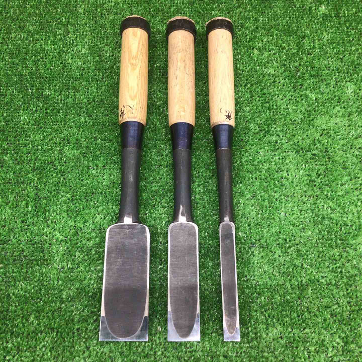 【中古・現状品】 秀幸 銘 鑿 のみ ＊3本組 【鴻巣店】