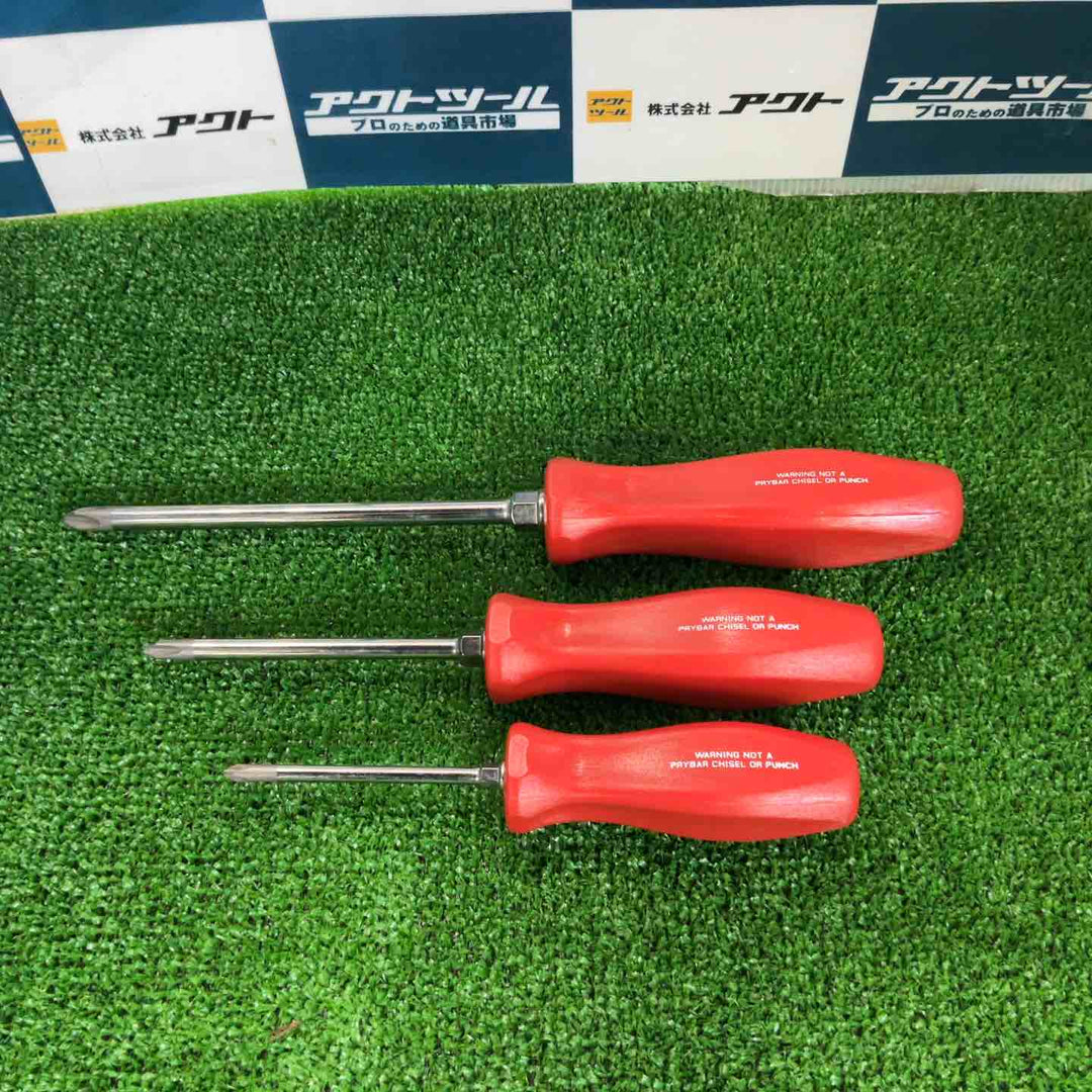 スナップオン Snap-on プラスドライバー 3本セット SDDP631RA SDDP311RA SDDP421RA【草加店】