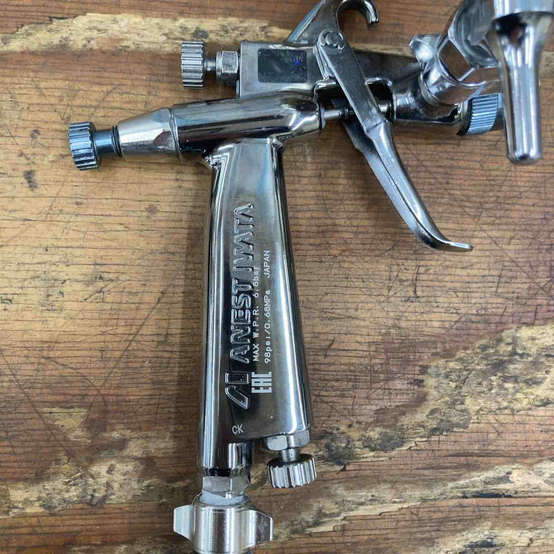 ▼アネスト岩田 スプレーガン  kiwami  W-50-B6 カップ（大、蓋なし）,圧力計付き【柏店】