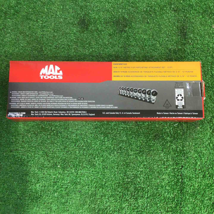 ◇MACTOOLS 3/8フレックスヘッドラチェットアタッチメント 10PC SXRFBM102【町田店】