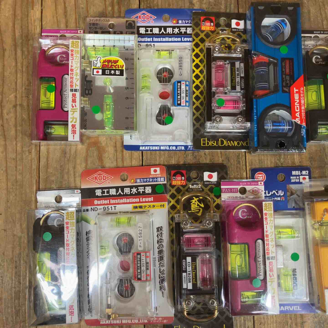 【未使用まとめ売り】水平器 磁石モデル マグネット付き 20個セット まとめ売り エビスダイヤモンド KOD シンワ等【所沢店】