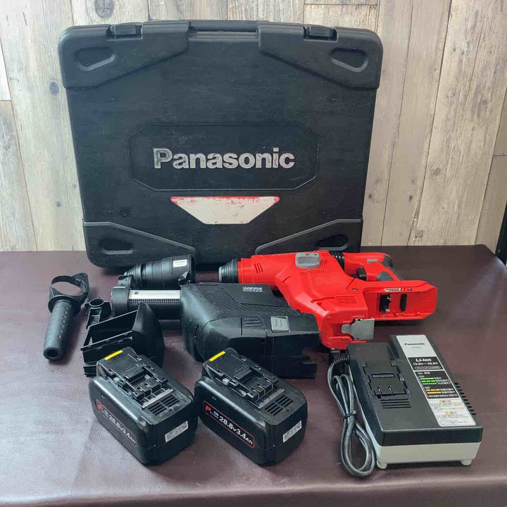 【中古品】 パナソニック(Panasonic) 28.8V コードレスハンマドリル EZ7881PC2V-R 集塵システム付モデル 【東大和店】