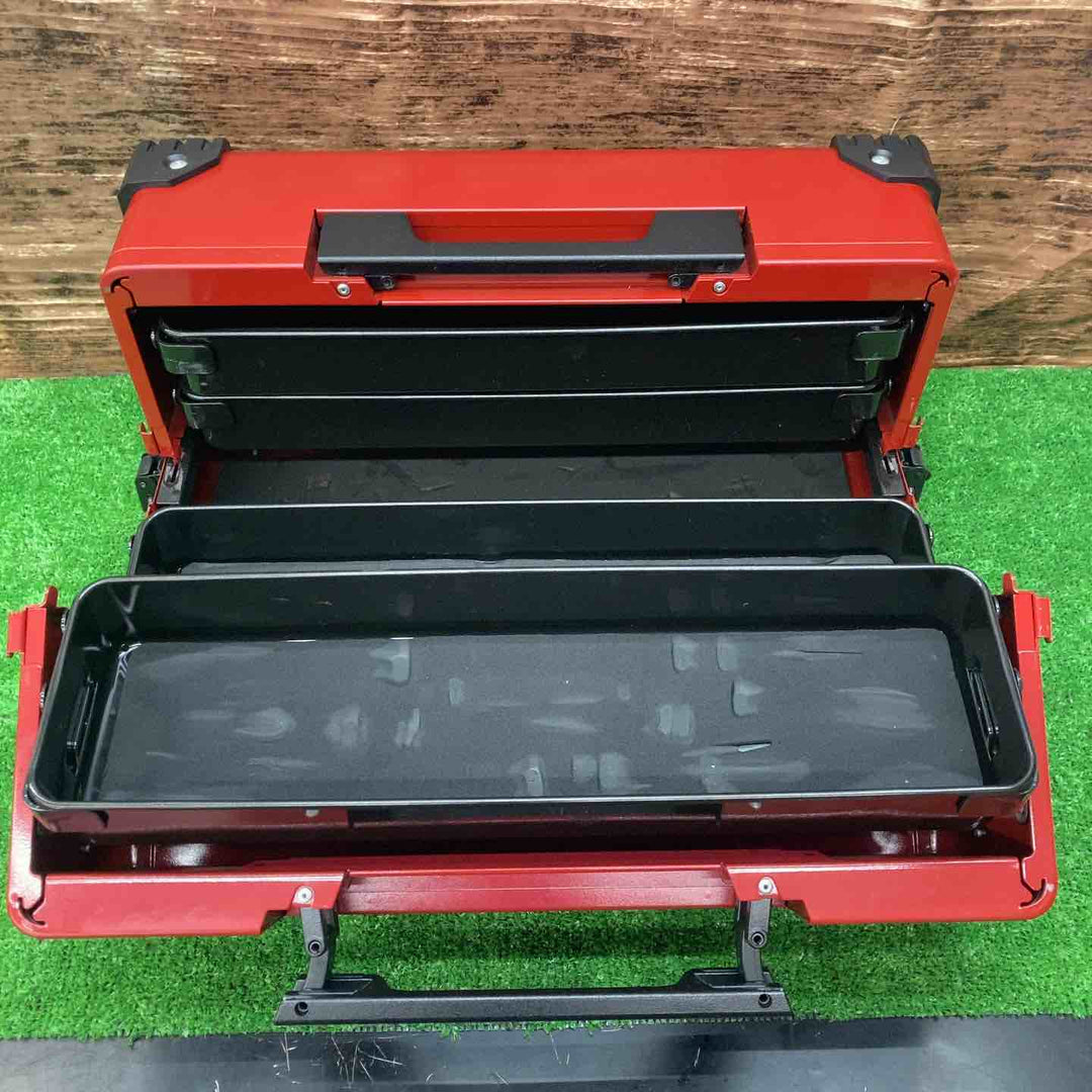 KTC スチール製工具箱 両開きメタルケース 間口440×奥行233×高さ230mm EK-10AR3【【川越店】