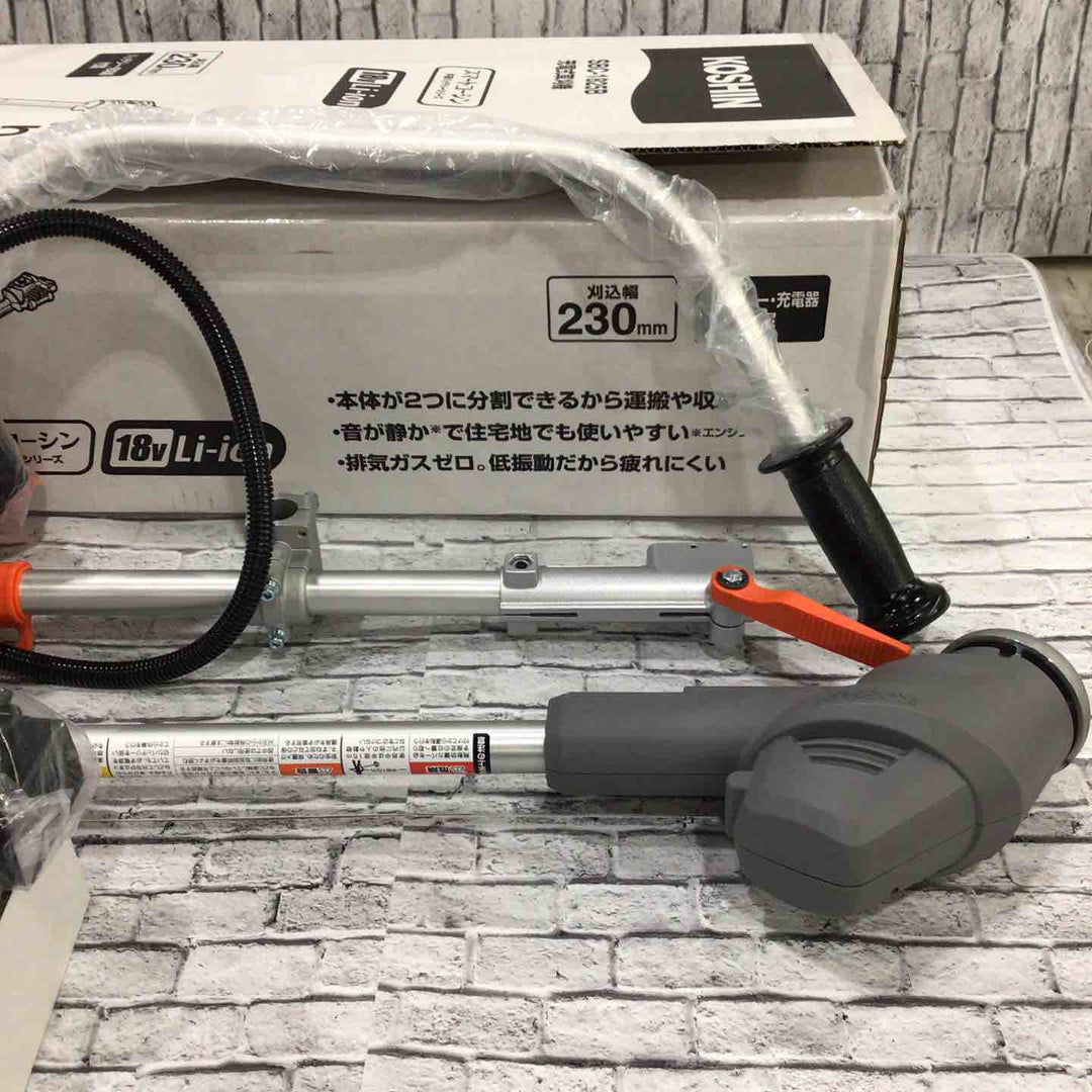◇工進(KOSHIN) 18V 2.5Ah 充電式 草刈機 SBC-1825B バッテリー・充電器付 軽量 分割式 Uハンドル【川口店】