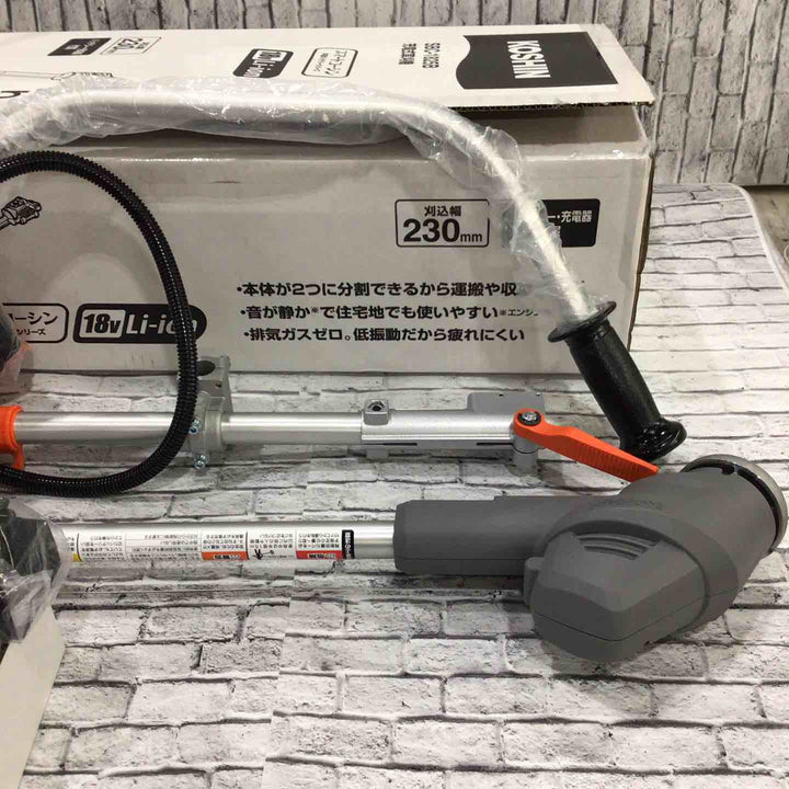 ◇工進(KOSHIN) 18V 2.5Ah 充電式 草刈機 SBC-1825B バッテリー・充電器付 軽量 分割式 Uハンドル【川口店】