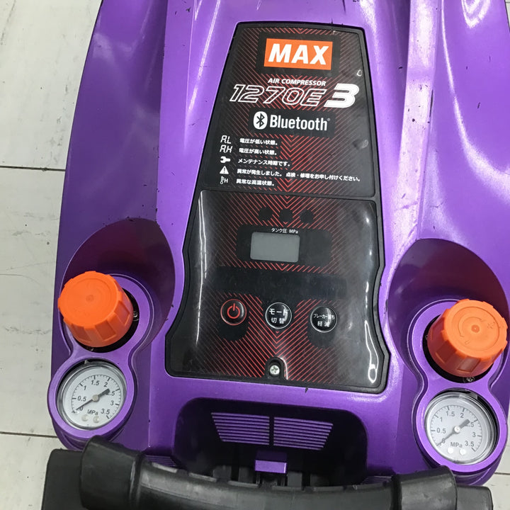 【中古品】 MAX 高圧エアコンプレッサー AK-HH1270E3 メタリックパープル 【鴻巣店】