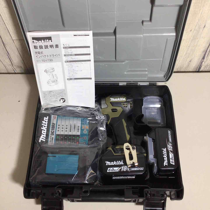 【未使用品】 マキタ makita コードレス インパクトドライバー TD173DRGXO インパクト フルセット オリーブ 純正 充電式 18V【戸田店】