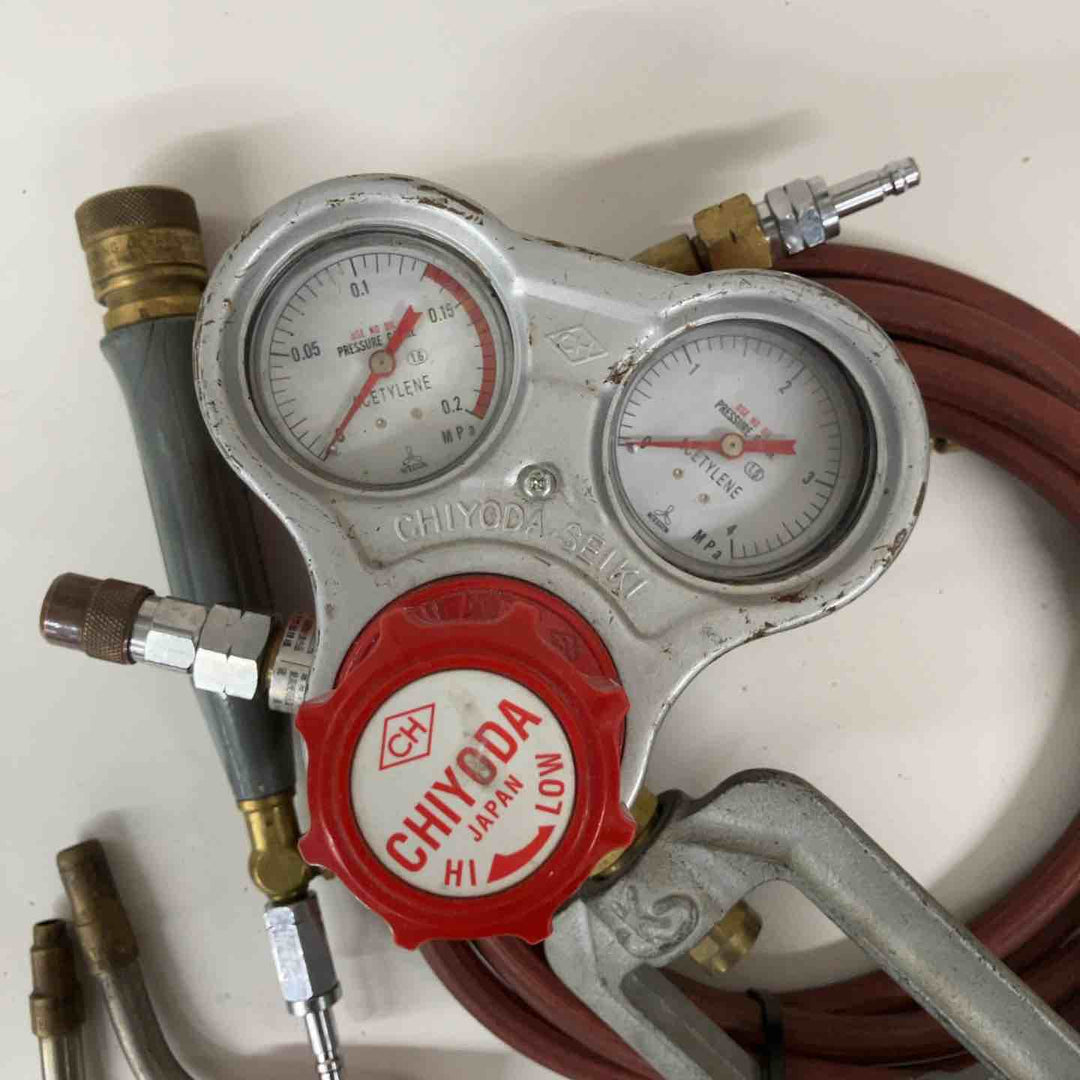 千代田精機 SRA-A アセチレン用 調整器、ホース、バーナー付き【戸田店】