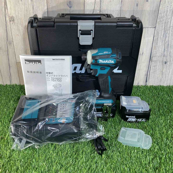 ★マキタ(makita)14.4Vコードレスインパクトドライバー TD162DRGX 純正バッテリ2個付【戸田店】