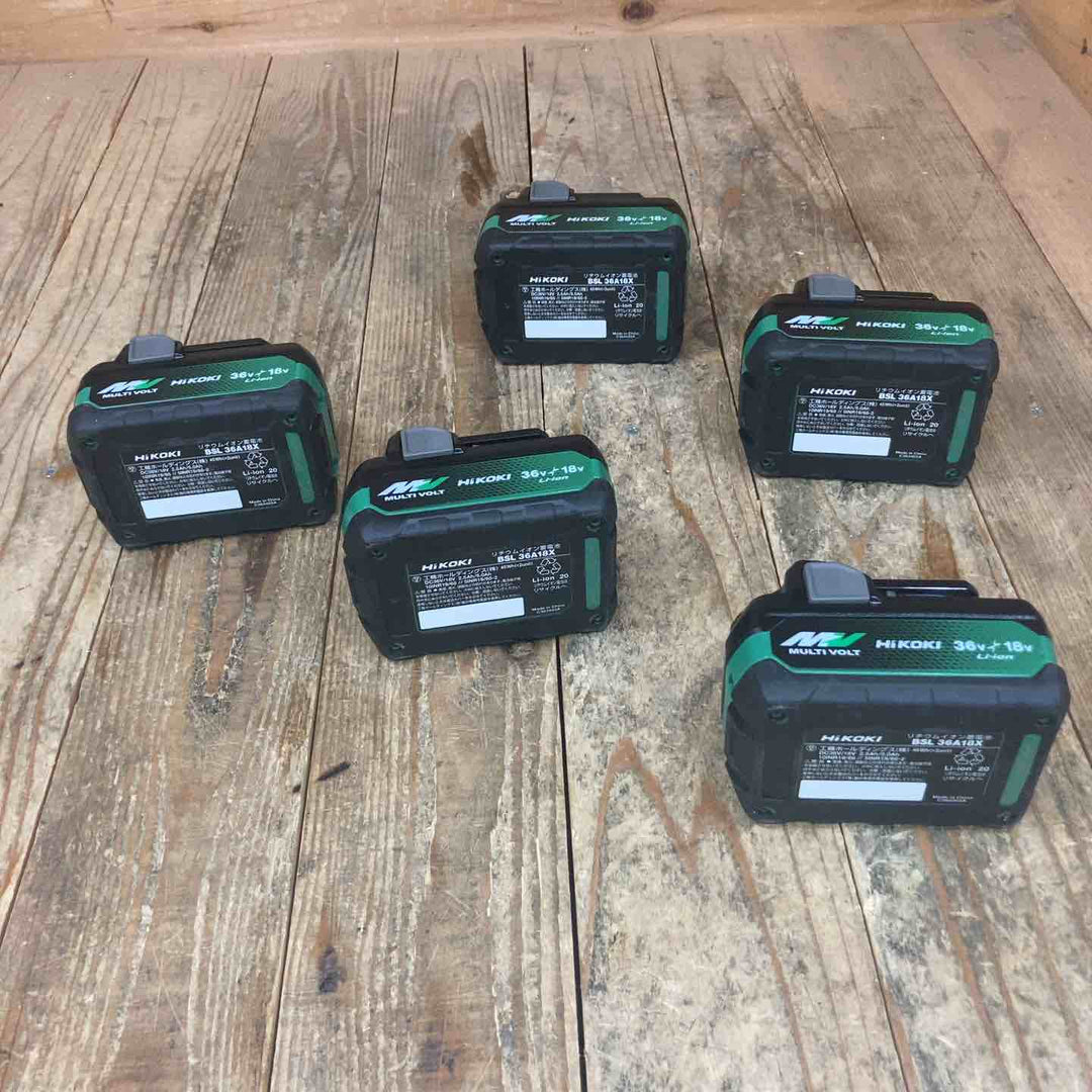 ハイコーキ(HIKOKI ※旧:日立工機) リチウムイオンバッテリー 36V/2.5Ah BSL36A18X 計5点【所沢店】