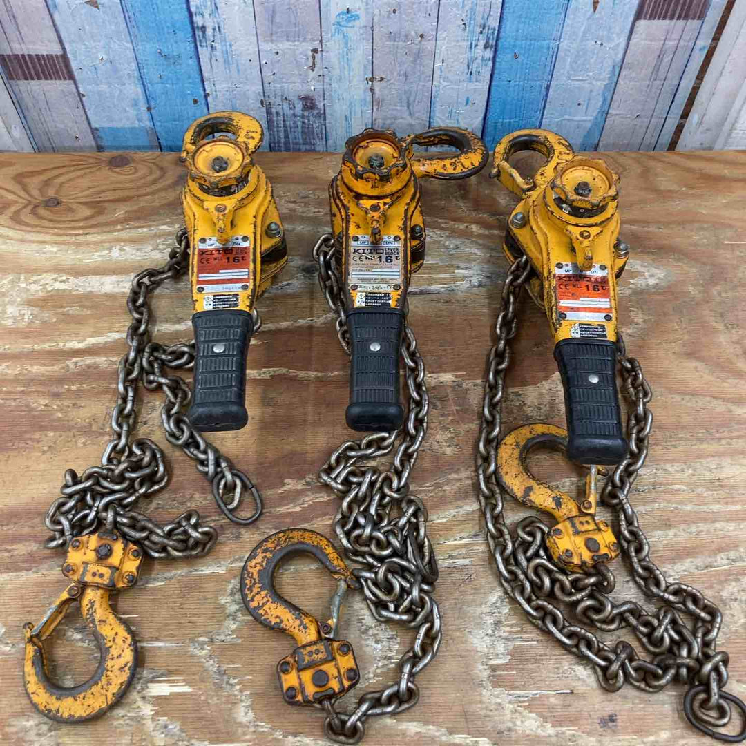 ▽キトー(KITO) レバーブロック1.6t LB016 3個セット【柏店】 – アクト 