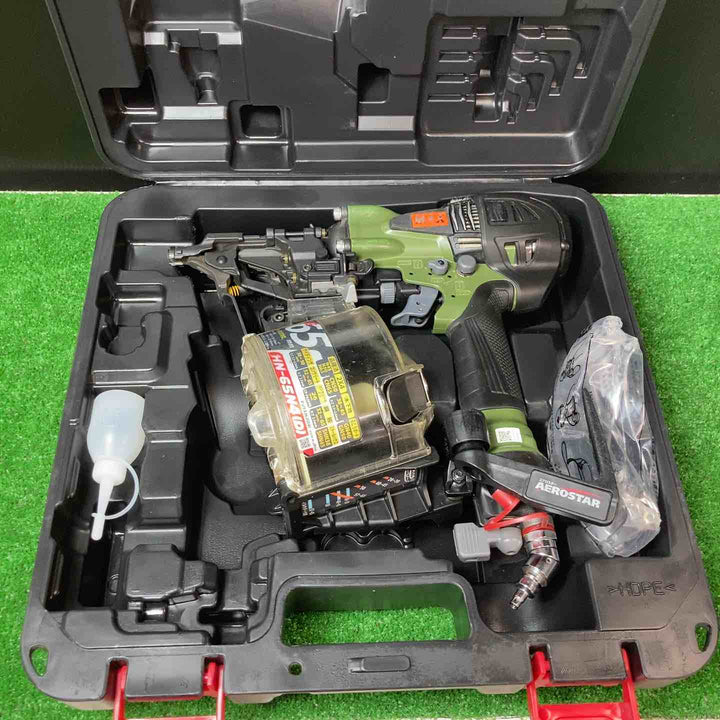 【美品】★マックス(MAX) 高圧エア釘打ち機 HN-65N4(D)_ミリタリーグリーン【岩槻店】