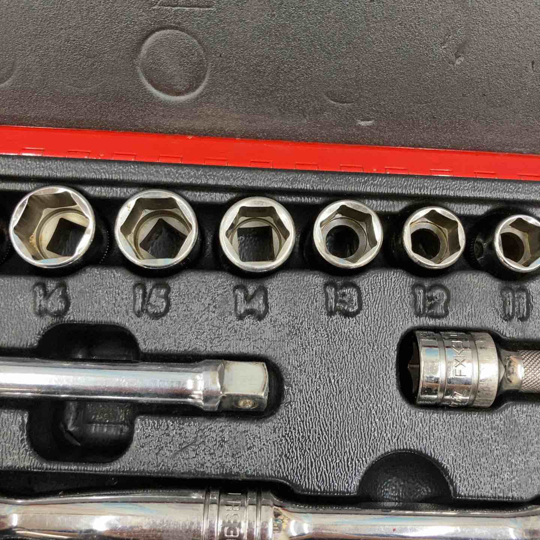 ▼Snap-on 3/8ラチェットソケットセット ユニバーサルソケット1つ欠品【柏店】