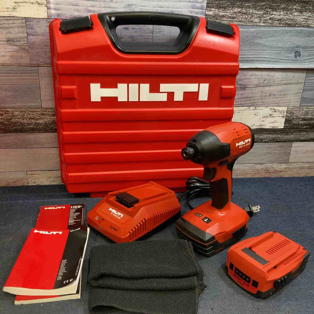 【中古品 美品】★ヒルティ Hilti コードレスインパクトドライバ SID 4-A22 バッテリー2個【八潮店】