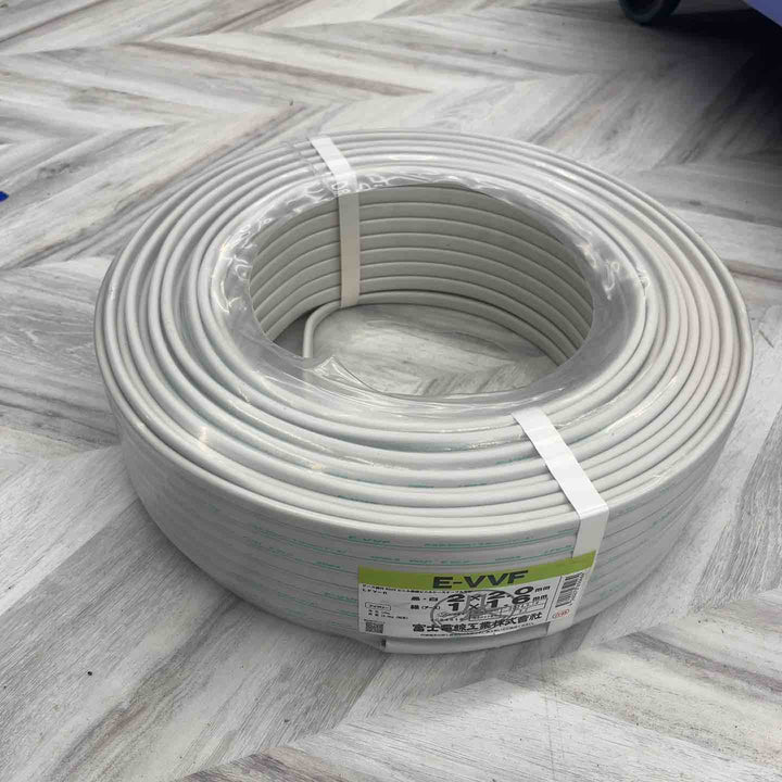 富士電線 E-VVF セパレートタイプ 2mm 2心+アース1.6mm 100m巻 E-VVF2C×2.0+アース1.6×100m【越谷店】