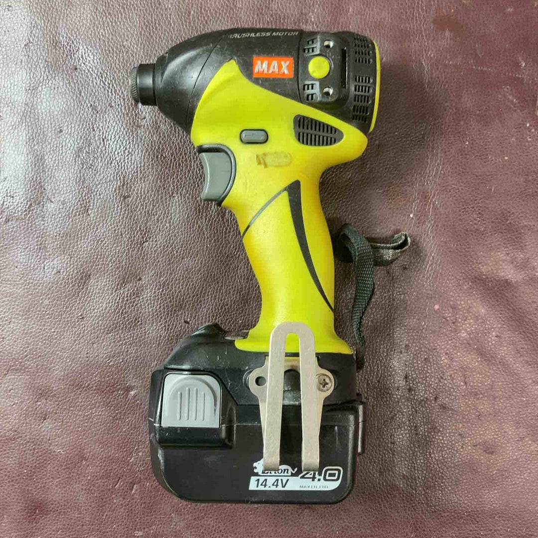 【中古品】 マックス(MAX) 充電式インパクトドライバ PJ-ID144 ライムグリーン バッテリー1個付属 【東大和店】