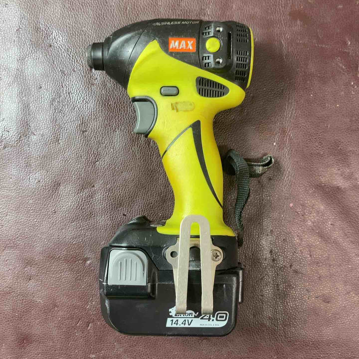【中古品】 マックス(MAX) 充電式インパクトドライバ PJ-ID144 ライムグリーン バッテリー1個付属 【東大和店】