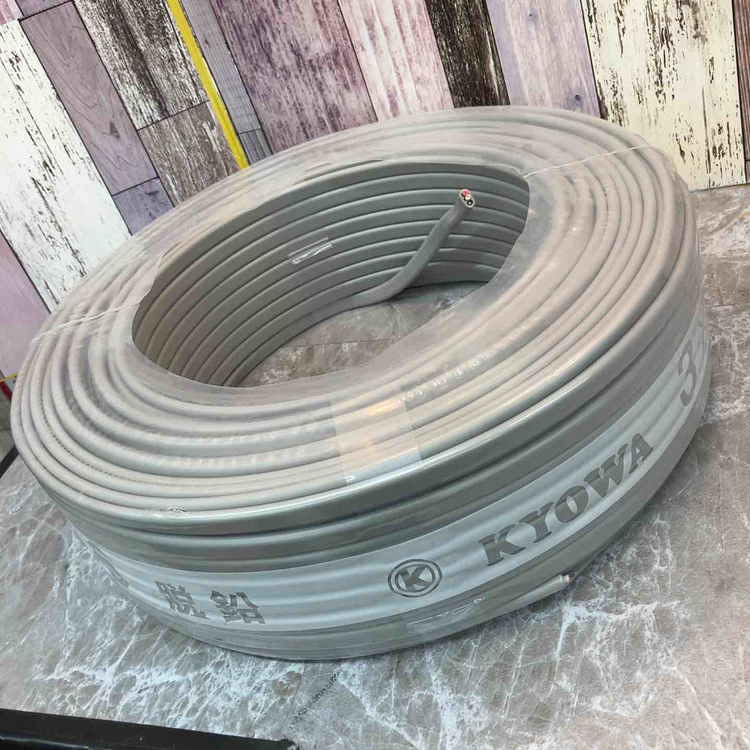 協和電線工業株式会社 VVFケーブル 600Vビニル絶縁ビニルシースケーブル平形 1.6×3C【八潮店】