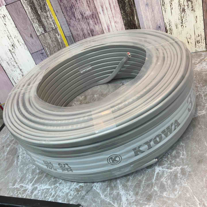 協和電線工業株式会社 VVFケーブル 600Vビニル絶縁ビニルシースケーブル平形 1.6×3C【八潮店】