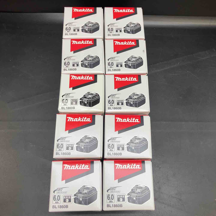 【未使用品】10個セット 純正品 マキタ(makita) リチウムイオンバッテリー 18V/6.0Ah BL1860B【川越店】