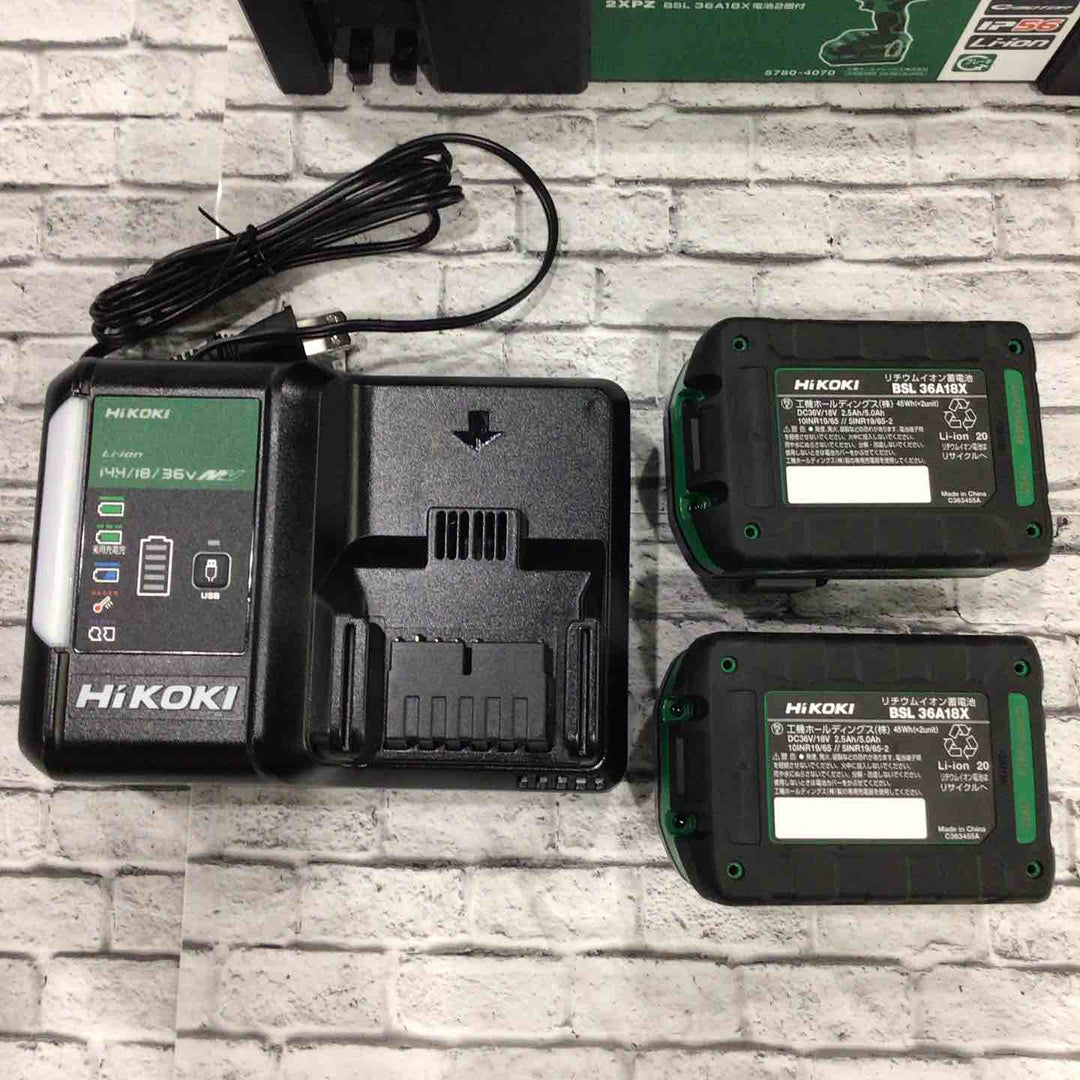 ◇HiKOKI(ハイコーキ) 18V コードレスインパクトレンチ WR18DH 最大緩めトルク550N・m 最大締付けトルク310N・m 蓄電池2個・充電器・ケース付き WR18DH(2XPZ)【川口店】