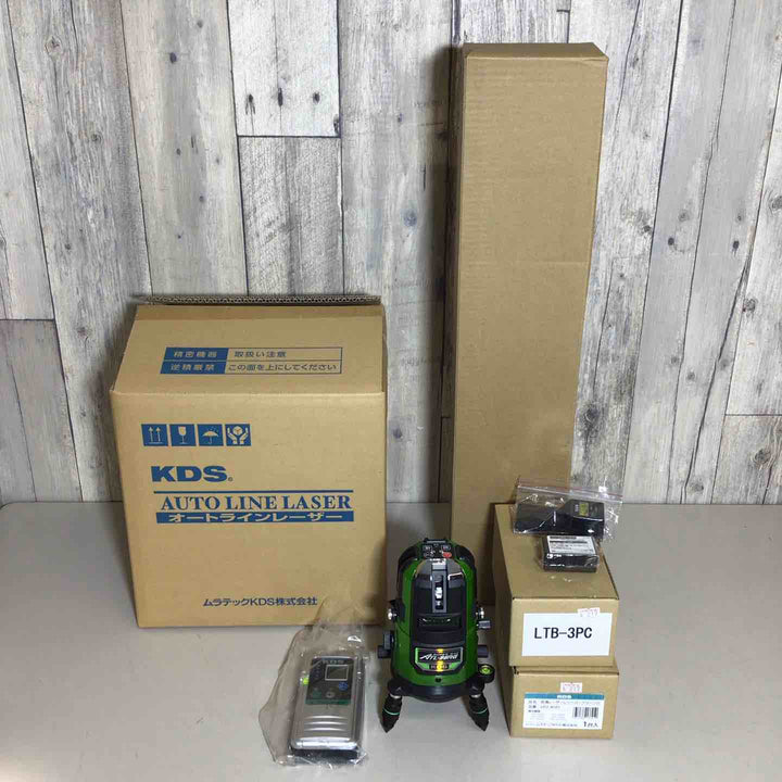 【未使用品】KDS ATL-96RGRSA 受光器・三脚・蓄電池セット LTB-3PCリチウムイオン充電池/充電器 レーザー墨出し器【戸田店】