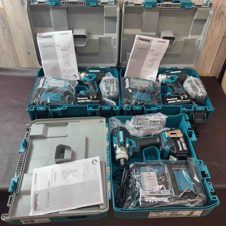 【未使用品(店頭展示品)】 マキタ(makita) まとめ 18V コードレスインパクトレンチ TW300DRGX 3台セット フルセット品 【東大和店】