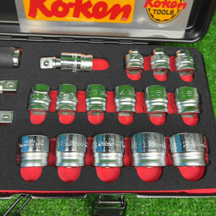 【美品】Ko-ken 3286Z Z-EAL 3/8" (9.5mm)差込 ソケットレンチセット 21ヶ組 3286Z【藤沢店】