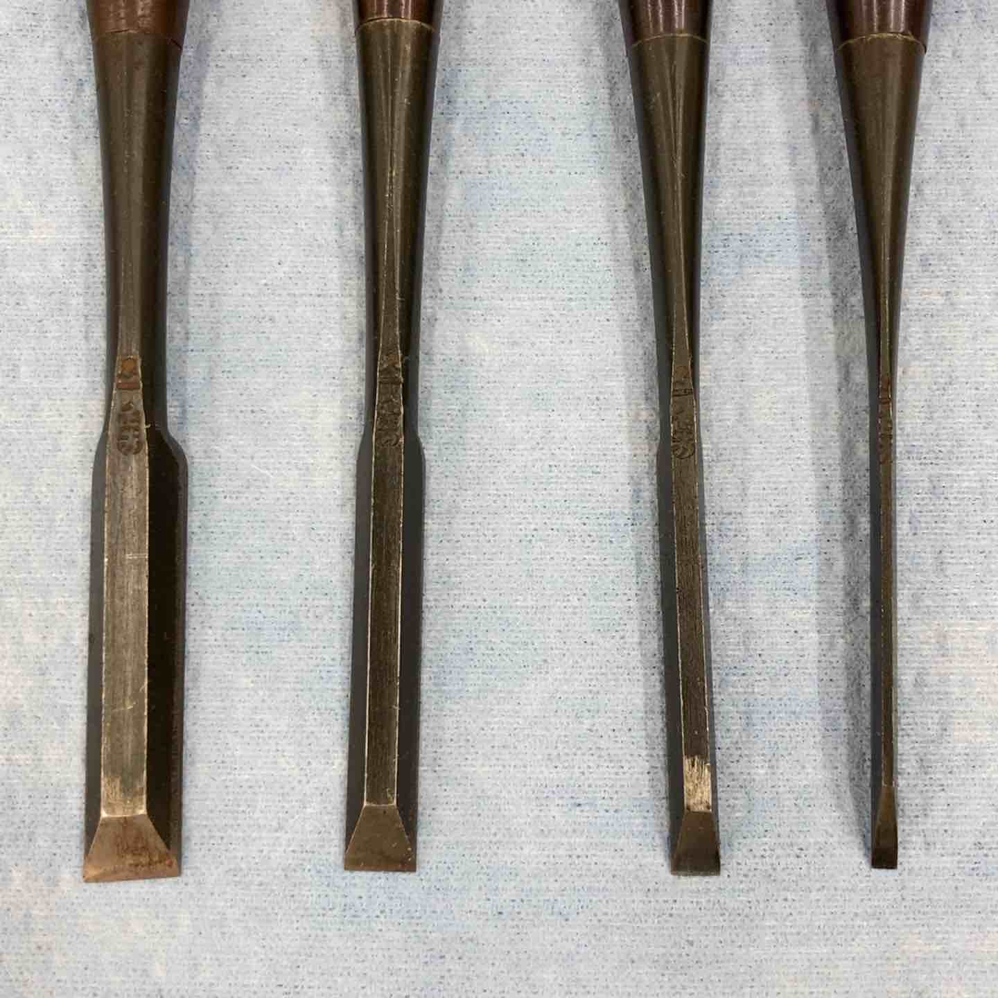 中古品】▽鑿 ノミ 10本組 叩き鑿 追い入れ鑿 『東一正芳』【柏店