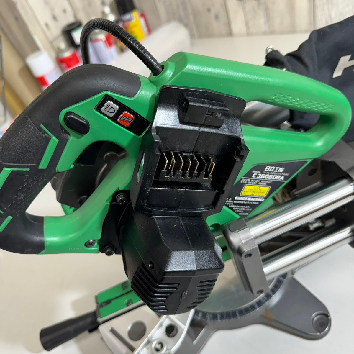 ☆ハイコーキ(HIKOKI ※旧:日立工機) コードレス卓上スライド丸の