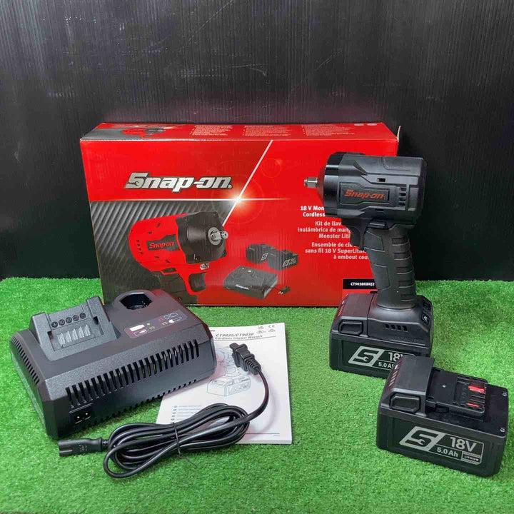 スナップオン(/Snap-on コードレスインパクトレンチ CT9038KBKJ2 ブラック ※外箱にスレや傷みあり【岩槻店】
