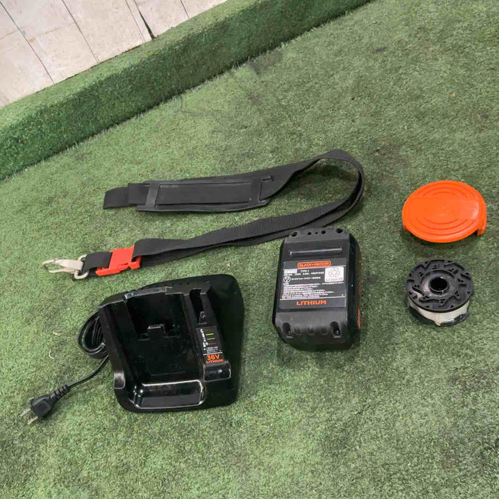 【店頭受取り限定】ブラックアンドデッカー(BLACK+DECKER) コードレスナイロントリマー 36V 2.0Ah GLC36N 動作確認済【川口店】