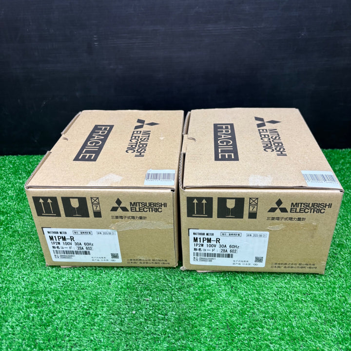 【未使用品】三菱電機 電子式単相2線式普通電力量計 100V 30A M1PM-R　2個【電材館越谷店】