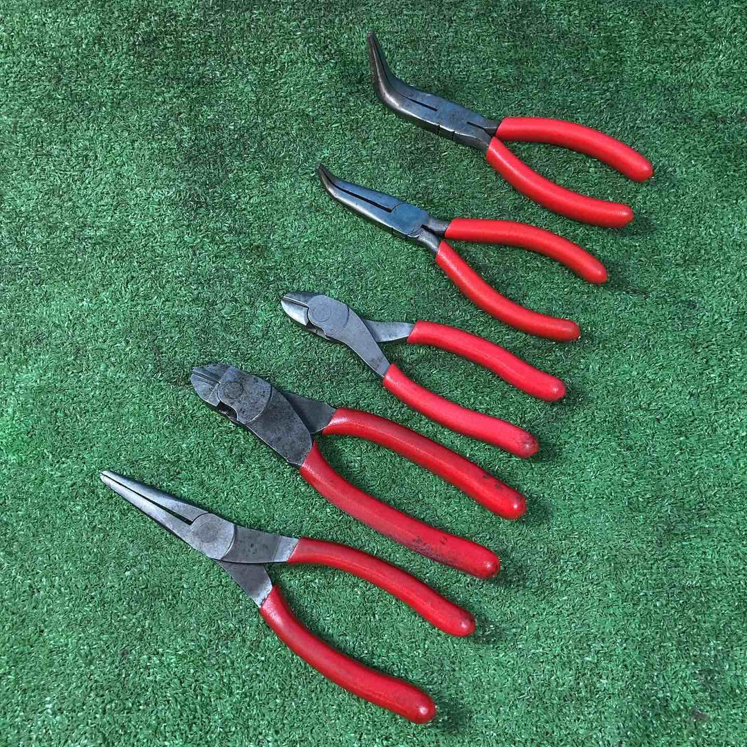 スナップオン/Snap-on ニッパー 86CF/87CF、ノーズプライヤー 96CF、ロングノーズプライヤー 496BCP/497CCP 計5点セット 【岩槻店】