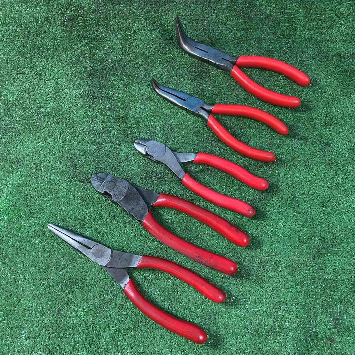 スナップオン/Snap-on ニッパー 86CF/87CF、ノーズプライヤー 96CF、ロングノーズプライヤー 496BCP/497CCP 計5点セット 【岩槻店】
