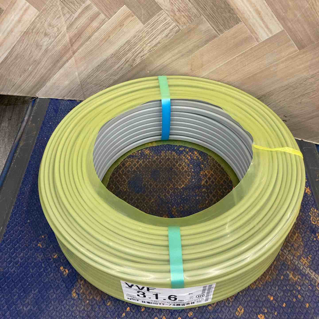 【未使用品】◇住電日立ケーブル VVFケーブル 100ｍ 3ｘ1.6ｍｍ 白黒赤【八潮店】