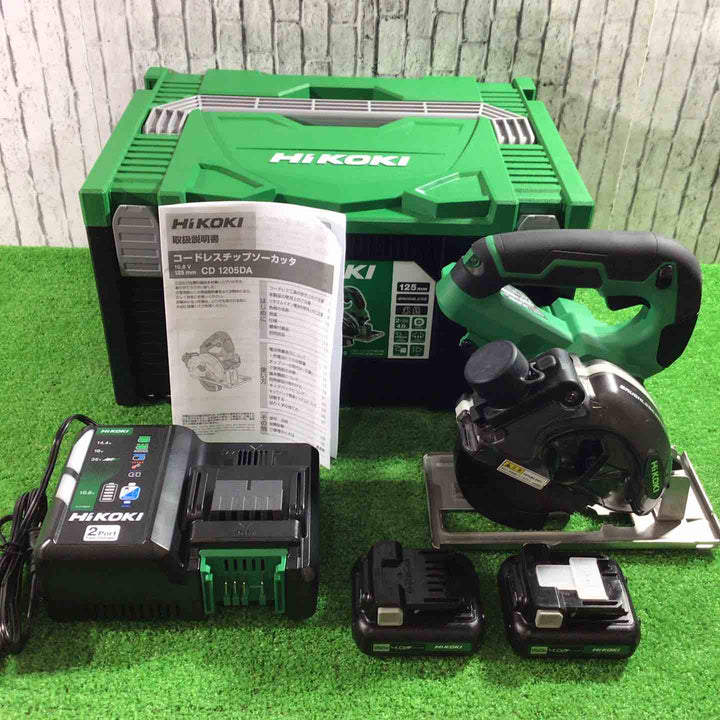 HiKOKI(ハイコーキ) 10.8V 充電式 チップソーカッタ CD1205DA 125mm 軽量2.2kg 蓄電池2個・充電器付 CD1205DA(2LSP)【川口店】