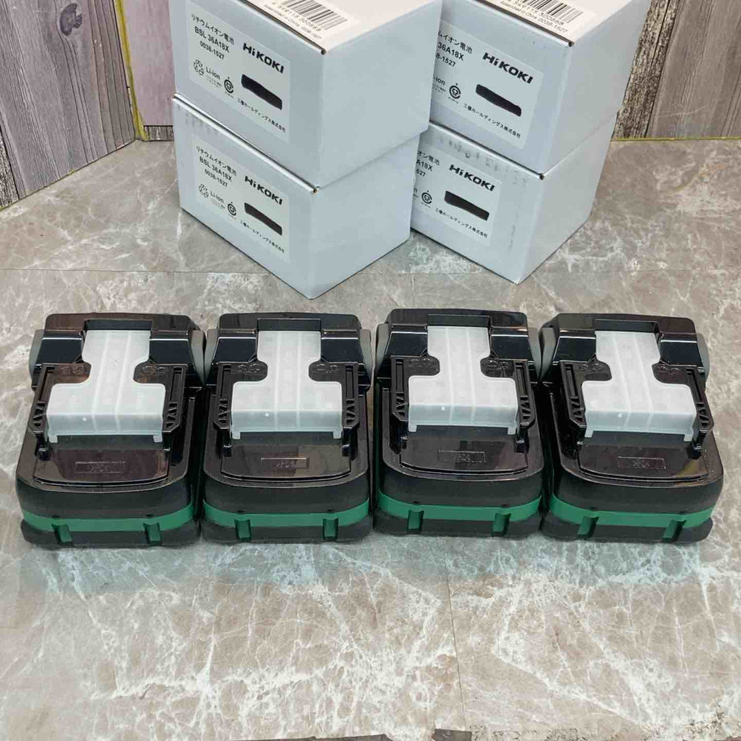 ハイコーキ(HIKOKI ※旧:日立工機) リチウムイオンバッテリー 36V/2.5Ah BSL36A18X　4個セット【八潮店】