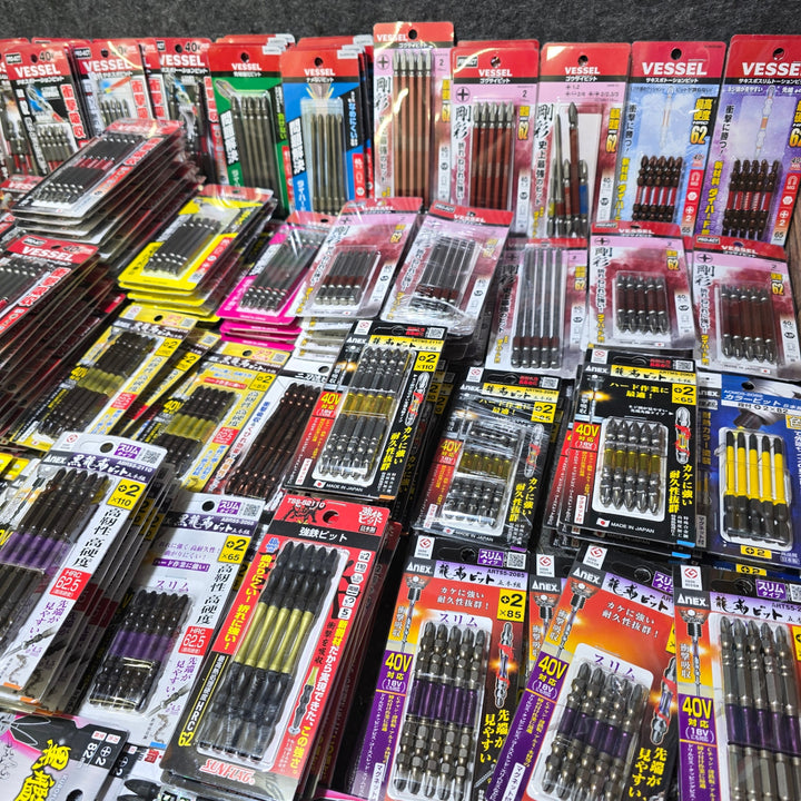【未使用・大特価まとめ売り！】ビット5本入り 200パックまとめ売り 六角軸6.35mm インパクトドライバー用 メーカー・サイズ混合 約1000本【桶川店】
