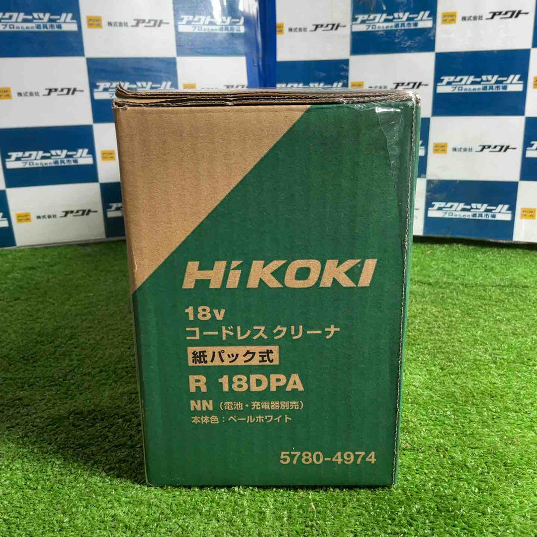 ◇ハイコーキ(HiKOKI) R18DPA (NN) 紙パック式 コードレスクリーナー ペールホワイト【草加店】