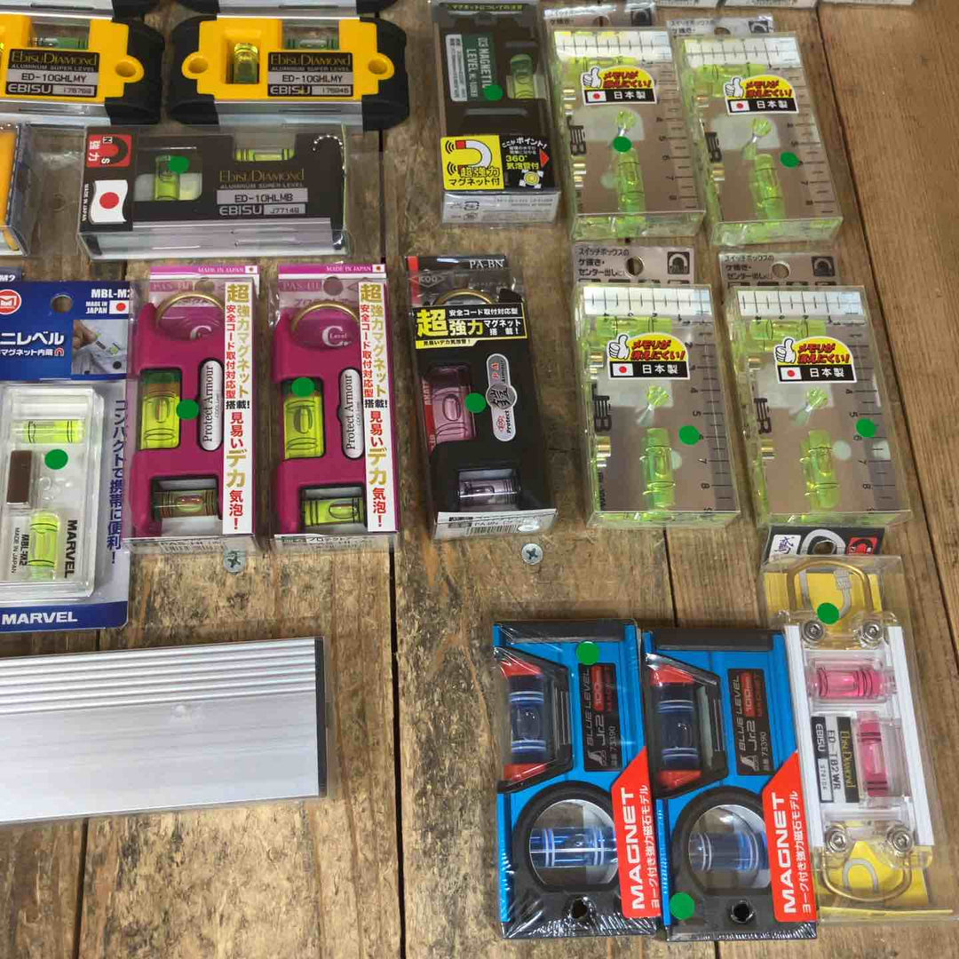 まとめ売り特価！【未使用品】水平器 まとめ売り 45個セット エビス KOD マーベル シンワ SK11 磁石モデル マグネット付き【所沢店】