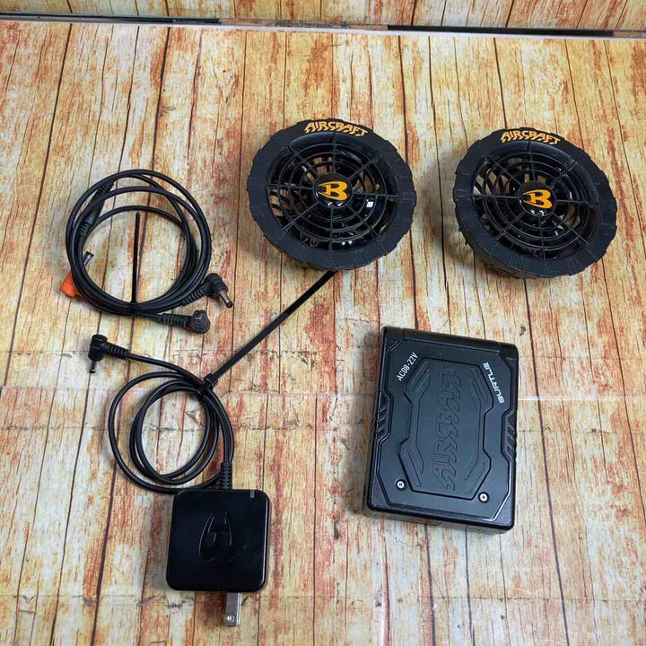 ◇BURTLE バートル エアークラフト 2024年モデル ファンユニットAC08-1 バッテリーAC08 22V セット【川崎店】