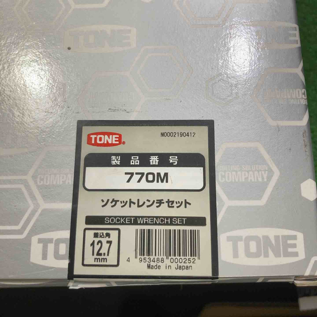 ◇トネ(TONE) ソケットレンチセット 差込角12.7mm(1/2") 770M 内容16点 シルバー【川崎店】
