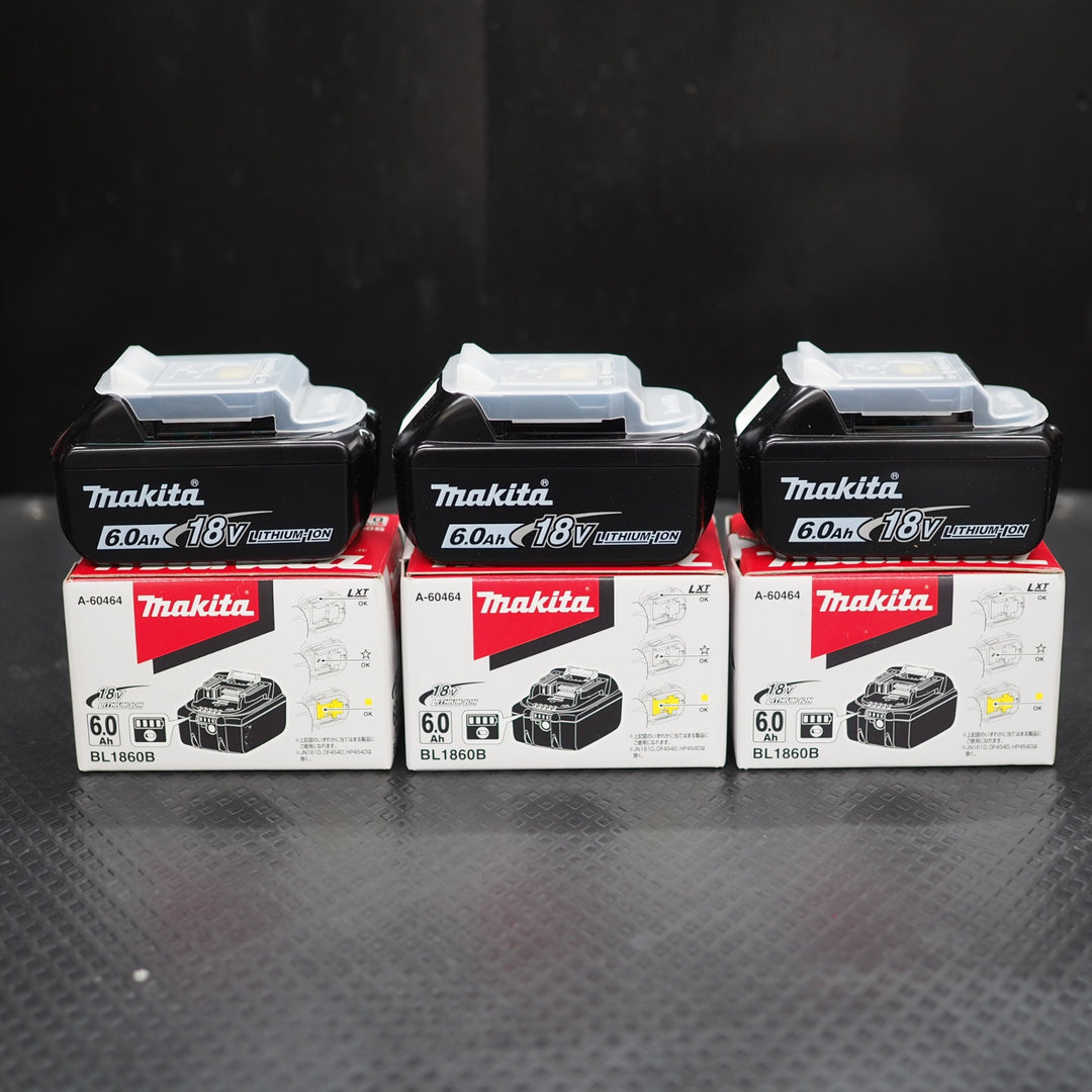 【未使用品】マキタ/makita BL1860B 純正 バッテリー 18V 6.0Ah 3個 セット【鴻巣店】