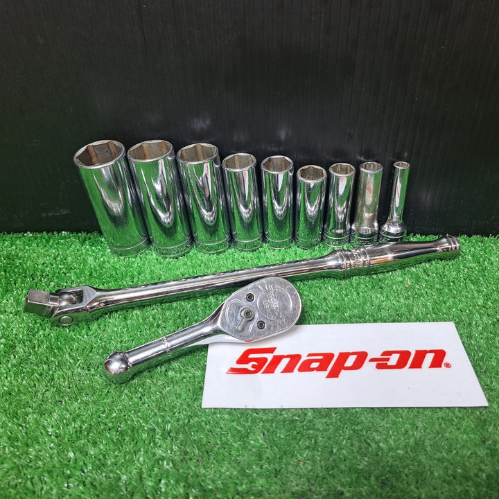 スナップオン/Snap-on 3/8sq ラチェット FK830、ブレーカーバー F10L、ディープソケット SFS 8個 SF121 計11点セット【岩槻店】