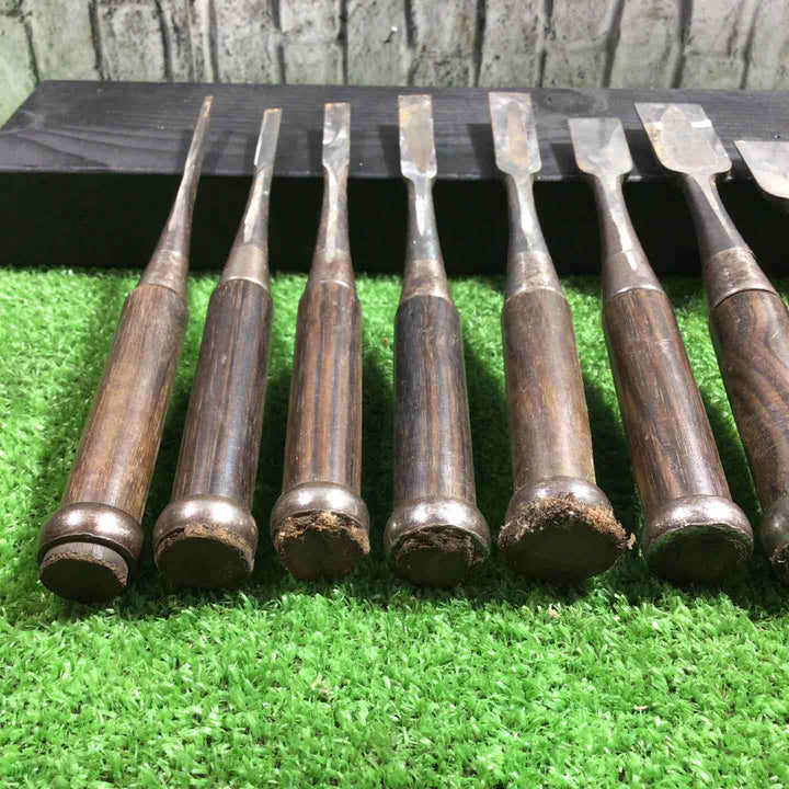 輝千代 追入鑿 10本組 本体のみ 錆あり 【川口店】