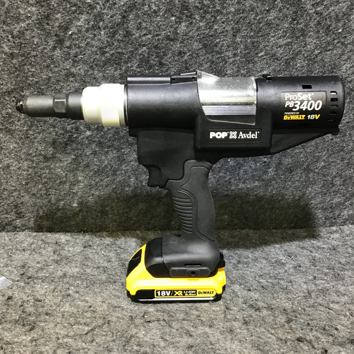 【中古品※※必ず備考をご確認ください※※】DEWALT デウォルト 18V 充電式 コードレスリベッター PB3400 バッテリー1個(2.0Ah) 充電器付【桶川店】