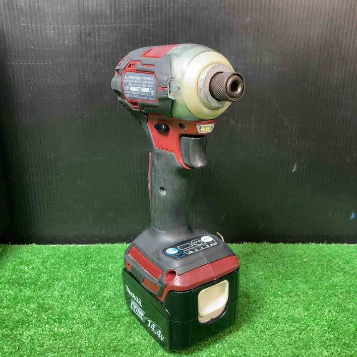 ★マキタ(makita) コードレスインパクトドライバー TD160DTXAR ※ 軸ブレ有、14.4V6.0Ahバッテリー2個付き！【岩槻店】